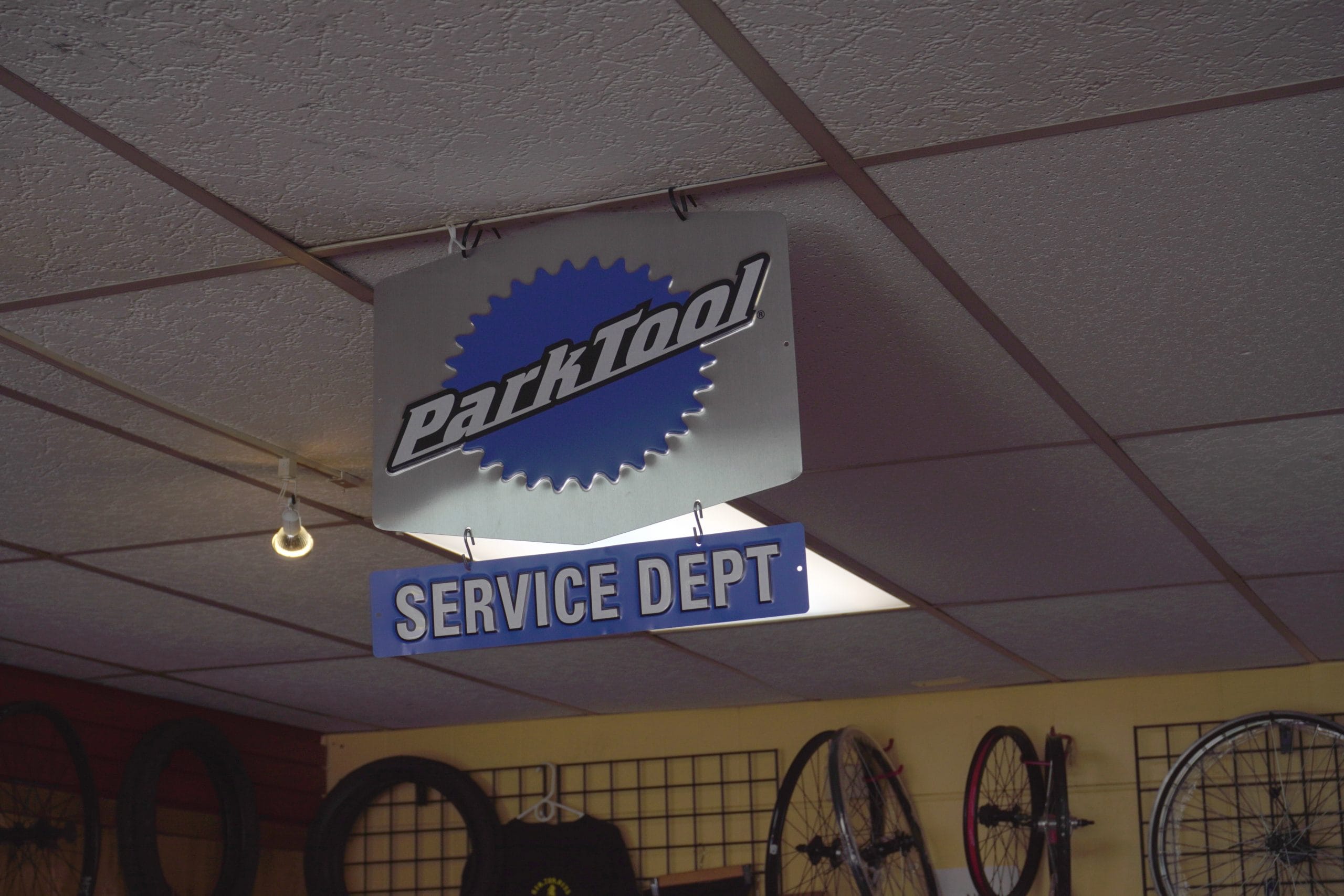 Jonathan Newman working in the shop